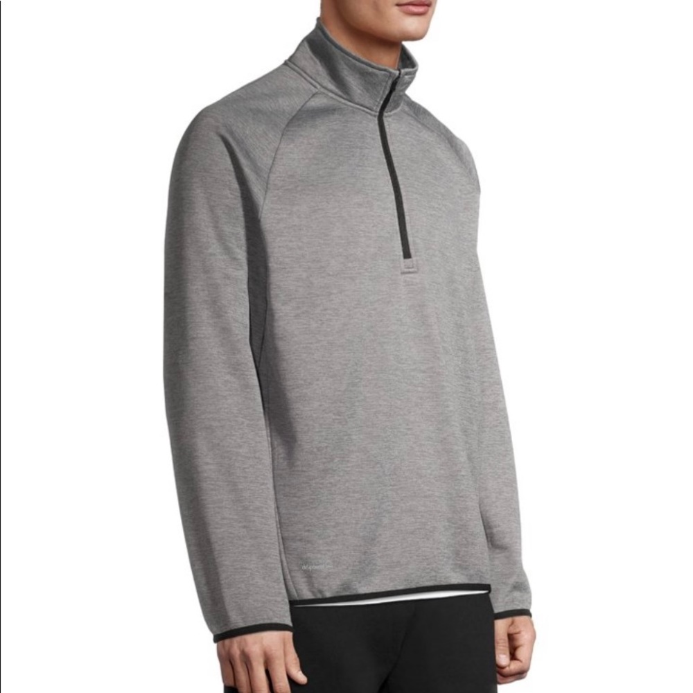 NWT Russell Men's Active Tech Fleece Quarter Zip Sweatshirt Grey - Small
